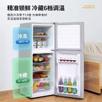藏速冻双门冰箱家用节能一级能效出租屋小型保鲜柜静音冷柜